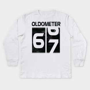 Oldometer Happy Birthday 67 Years Old Was Born In 1953 To Me You Papa Dad Mom Brother Son Husband Kids Long Sleeve T-Shirt